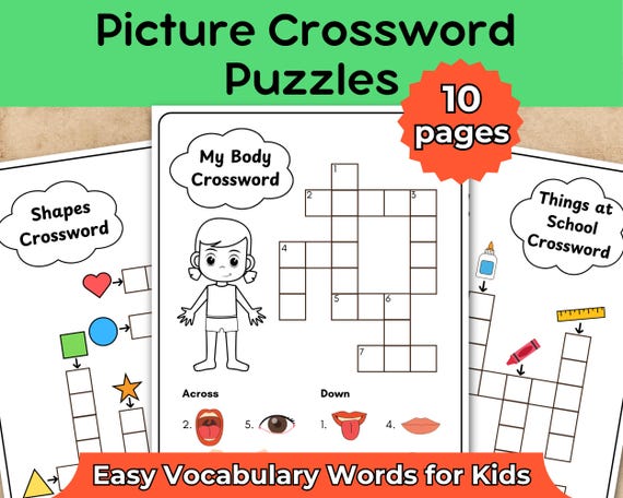 Easy Crossword Puzzles For Kids