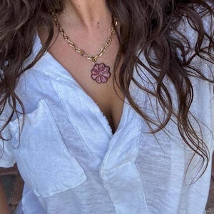 Fiore necklace (in brown/bronze)