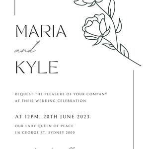 Customisable Wedding Invitation