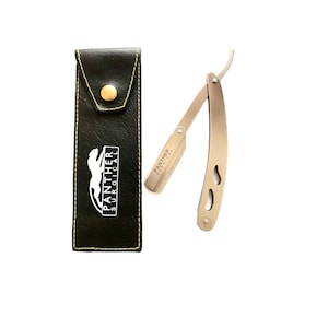 Stainless Steel Cut Throat Shaving Razor Kit: Professional Barber Grade