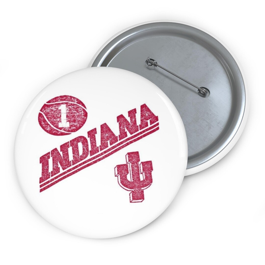 Indiana Retro Logo Pin Button | College School Spirit Badge - Etsy