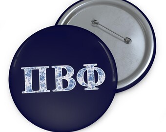 Phi Phi Letters Pin Button | Sorority Button