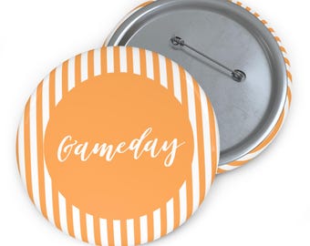 Auburn | Tennessee Gamday Pin Buttons, Football Fan Accessories, Party Favors, Celebration Buttons, Personalized Badges, Sports Event Gear