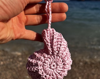 Virkad Raffia Snäckskal Nyckelring: Havstema Väska Berlock