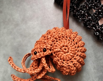 Virkad Raffia Snäckskal Nyckelring: Havstema Väska Berlock