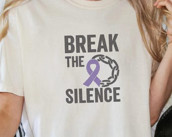 Break the Silence Comfort Colors T-shirt: DV Awareness Support