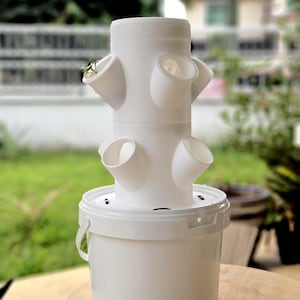 DIY Modular Hydroponik Turm Kit: Vertikale Garten STEP / STL Dateien (Digitaler Download)