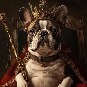 Personalisiertes Tierportrait | Hundeportrait in Renaissance Stil | Kunst Haustier Geschenk | Druckbare Kunst Haustier | Edles Haustier, digitale Malerei