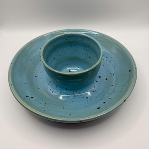Beautiful Blue Chip and Dip Bowl
