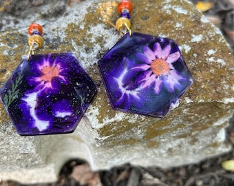 Fearless Spirit. These are funky, beautiful, big, and fun to wear. Show your style and your connection with nature. Hypoallergenic ear wires