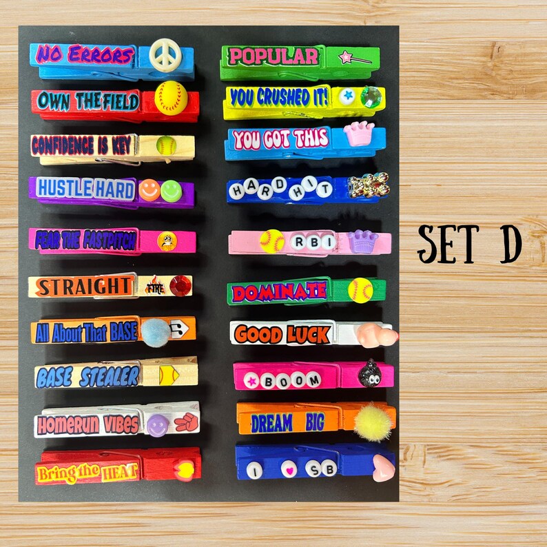 Softball Clips, Tournament Pins, Softball Pins, Softball Clothespins ...