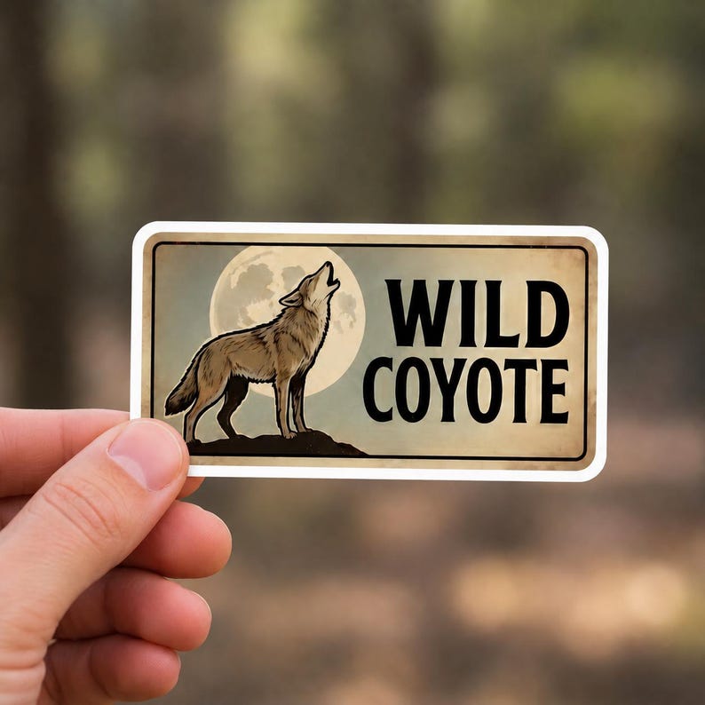 Close-up of the vinyl decal set showing the texture and glossy finish of the stickers. Part of the vintage wildlife sticker pack, these rustic hunting stickers are perfect for personalizing tech or outdoor equipment. The high-quality material ensures the fishing decal set remains vibrant even after repeated use in nature.