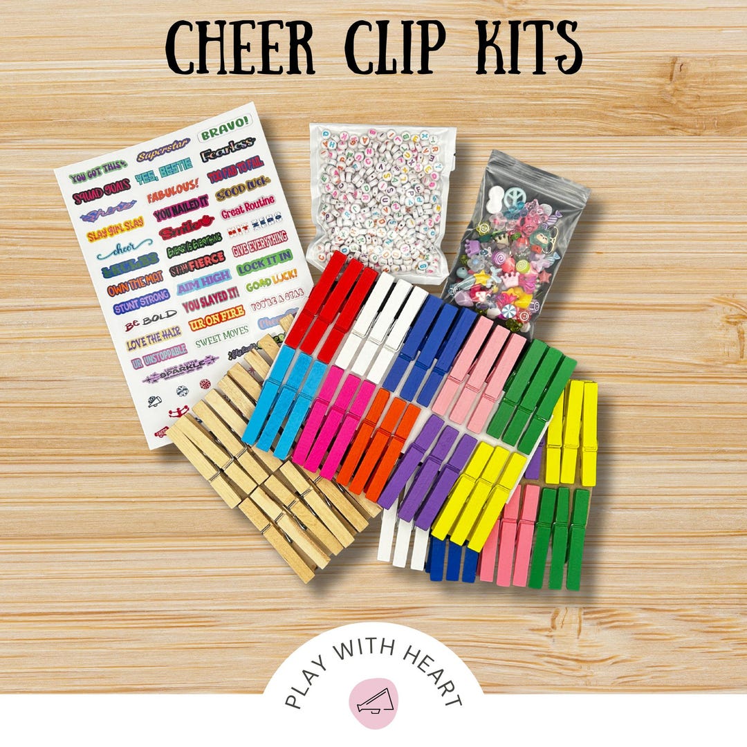 Cheer Clips Kit, Cheer Clothespin Kit, Clip Me Kit, Competition Clips ...