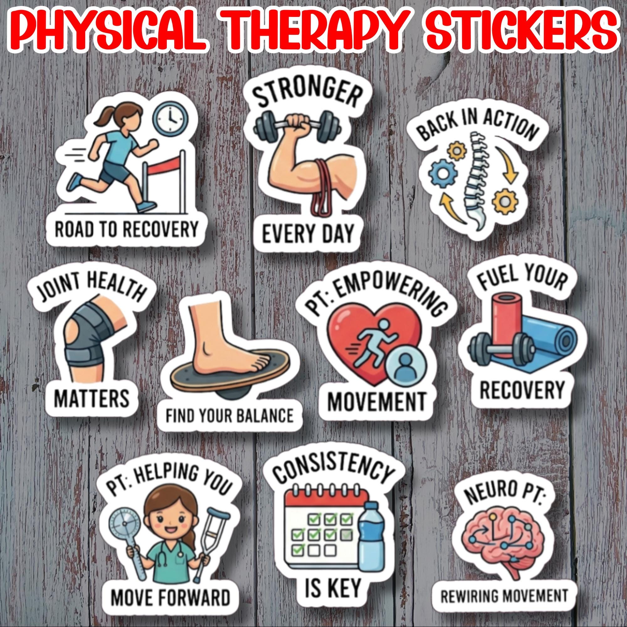 Physical Therapy Sticker Pack | PT & PTA Therapist Appreciation ...
