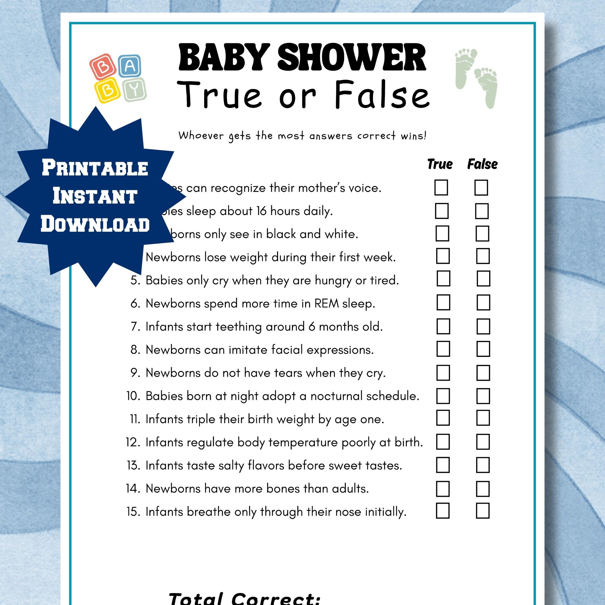 Baby Shower Game Cards Pack Of 30 - Gender Neutral Party Activity For Guests, Fun Baby Prediction Game