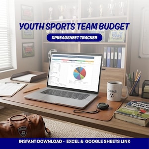Youth Sports Team Budget Spreadsheet | Player Payment Tracker Excel & Google Sheets | Coach Team Manager Finance Planner | Instant Download