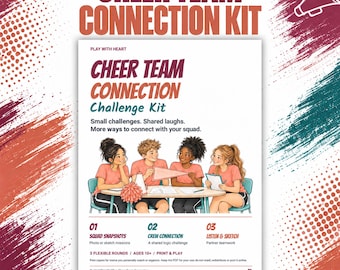 Cheer Team Bonding Games Printable: Connection Challenge Kit with Photo Missions, Team Puzzle and Partner Activities