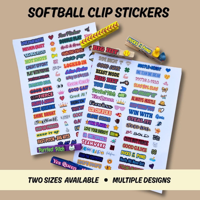 Softball Clip Stickers for Trading Pins Custom Softball Tournament ...