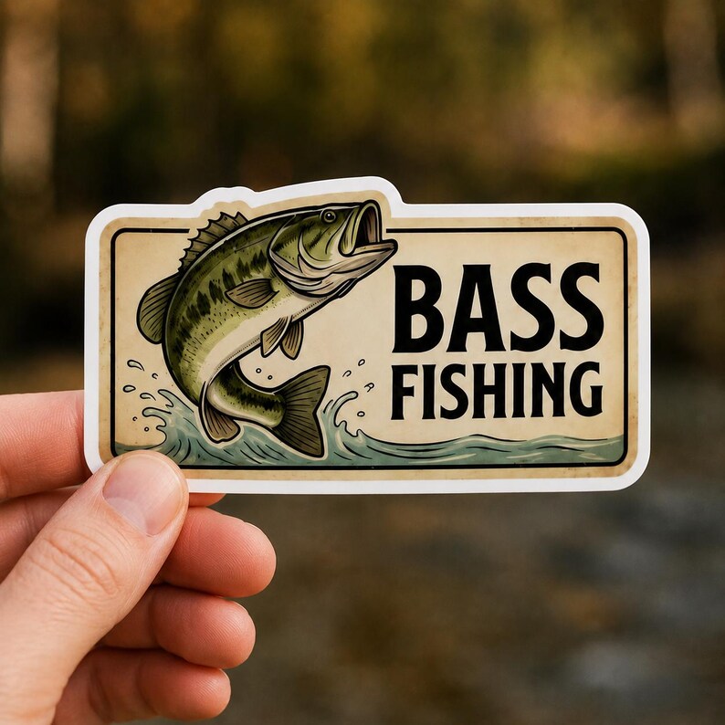 An overview of the sticker pack contents, emphasizing the vintage aesthetic of the wildlife illustrations. This vintage wildlife sticker pack includes various animals and fishing motifs. The rustic hunting stickers and fishing decal set are ideal for creating a cohesive look on outdoor equipment and personal accessories.