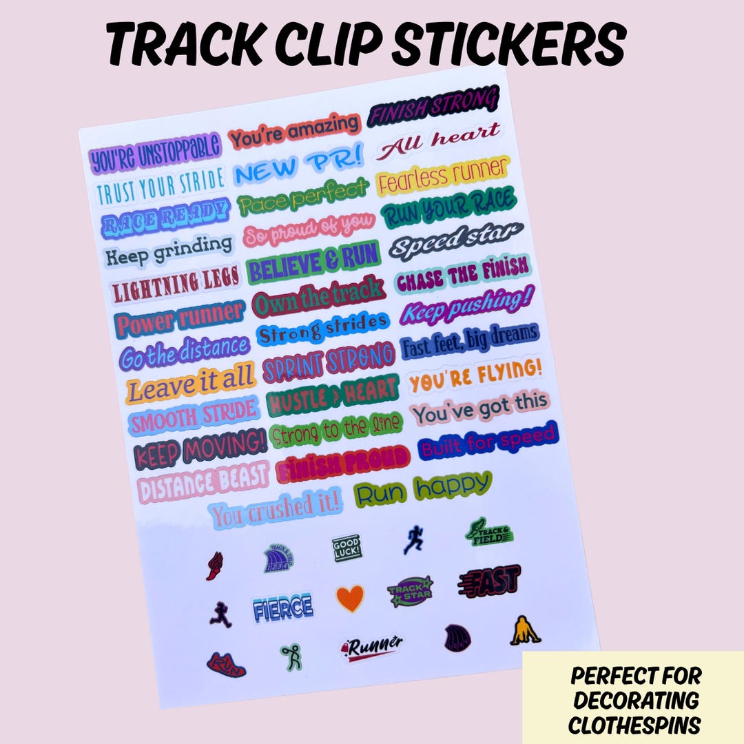 Track Meet Sticker Track Stickers for Trading Pins Custom Track Meet Clothespin Ideas for ...