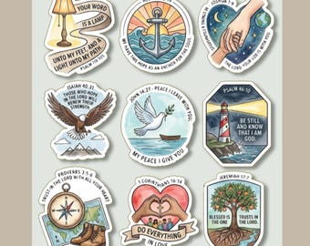 Bible Verse Stickers Christian Scripture Sticker Set for Bible Journaling Faith Journaling Stickers For Sunday School Teacher Gifts