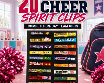 Cheer Clips For Tournament Trading & Cheer Team Gift Ideas Competition Cheer Pins Motivational Clip Making Ideas For Clothespin Cheer Clips