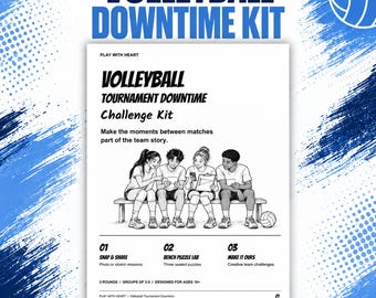 Volleyball Team Bonding Games Printable: Tournament Downtime Kit Photo Missions & Puzzles Perfect for Building Cohesiveness Between Games