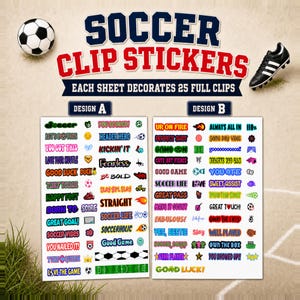 Soccer Clip Stickers for Soccer Tournament Trading Pins Soccer Team Bonding Activity Clip Making Ideas For Soccer Player Gift & Soccer Team