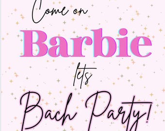 Invitación virtual de despedida de soltera - Temática de Barbie