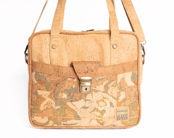 Handmade Vegan Cork Shoulder & Crossbody Bag – Eco-Friendly Sustainable Purse, Multiple Colors