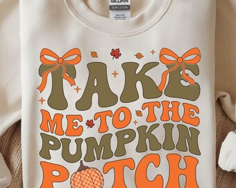 Pumpkin Patch Retro Groovy PNG-ontwerp: herfstshirtbestand (digitale download)