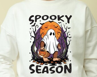 Funny Bigfoot Ghost PNG: Sasquatch Halloween Design, spooky season png (Digital Download)