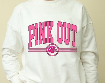 Pink Out Football PNG: Breast Cancer Awareness, Game Day (Digital Download)