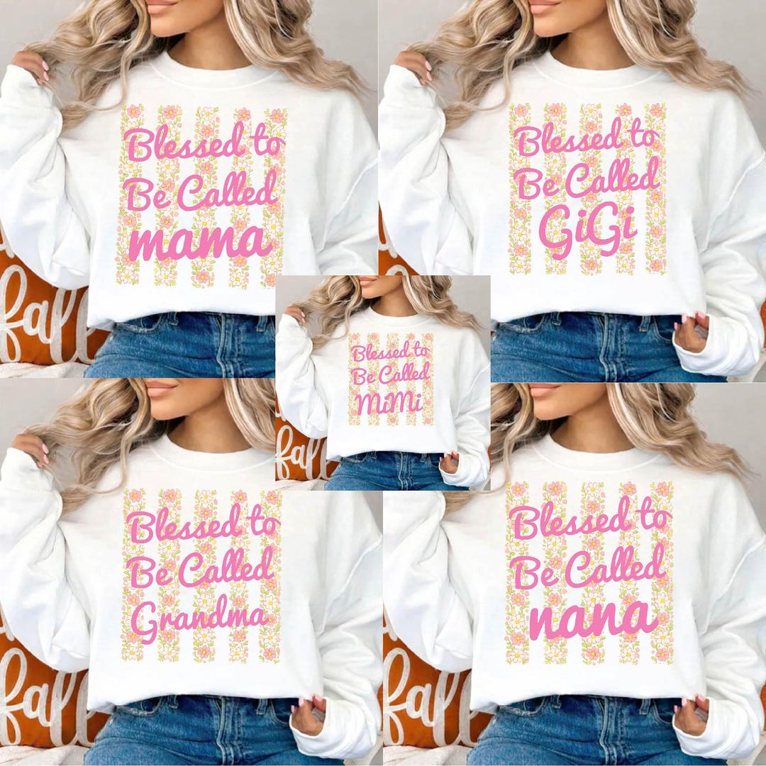 Blessed to Be Called Grandma PNG Bundle, Mimi Nana Mama Floral Retro ...