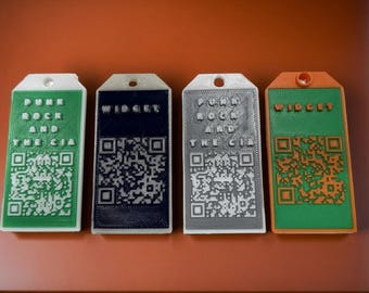 Etiqueta de equipaje con código QR
