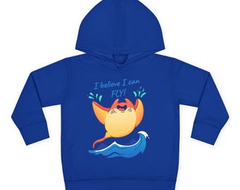 Manta Ray "I Believe I Can Fly" Kids Hoodie | 8 Colors