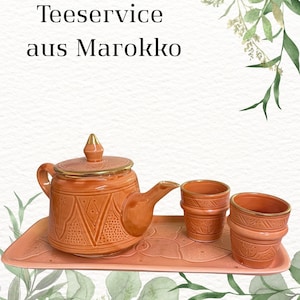 Tea set, tea service, teapot, Moroccan teapot