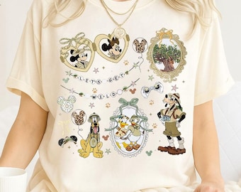 Let’s Get Wild Disney Shirt, Animal Kingdom Safari Shirt, Mickey and Friends Leopard Coquette Bows Shirt