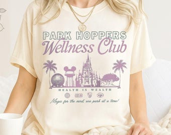 Retro Park Hopper Wellness Club Shirt, Magic Kingdom Trip Shirt, Vacation Park Shirt, Fun Gift for Park Lovers