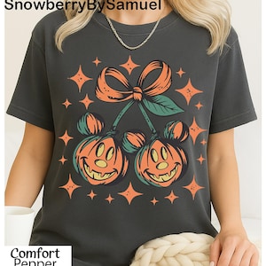 Retro Disney Pumpkin Mickey Shirt, Halloween Cherry Pumpkin Shirt, Mickey Ghost Pumpkin Shirt, Halloween Trip Shirt, Spooky Season Shirt