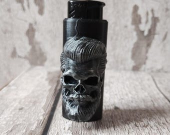 Bearded skull lighter case