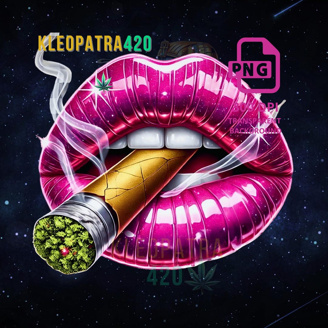 Weed Lips Png, Marijuana Sublimation Design, Lips Clipart, Digital Pink ...