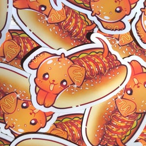 Hot Dog Vinyl Sticker