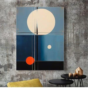 Modern Abstract Geometric Wall Art | Mid-Century Modern Print Set | Minimalist Abstract Geometric Shapes Art Contemporary Home Decor