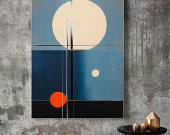 Modern Abstract Geometric Wall Art | Mid-Century Modern Print Set | Minimalist Abstract Geometric Shapes Art Contemporary Home Decor
