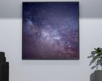 Milky Way Wall Art – Printable Galaxy Poster, Stars Night Sky Digital Print, Cosmos Nebula Universe Print, Space Wall Instant Digital Print
