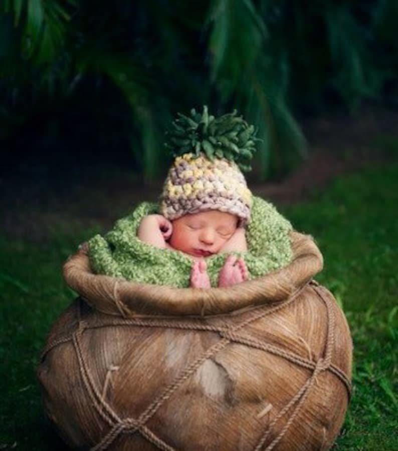 Blended Cap For New Born Girl In Pineapple Design main image 0