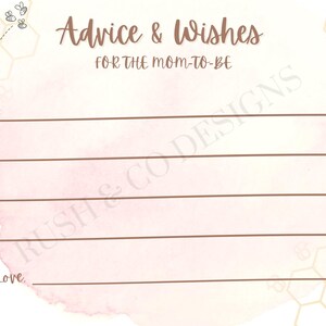 Biglietto di auguri e consigli per un piccolo tesoro - Gioco per baby shower stampabile / Tema orsetto Winnie the Pooh / Disegno ape acquerello 5x7 in formato PDF
