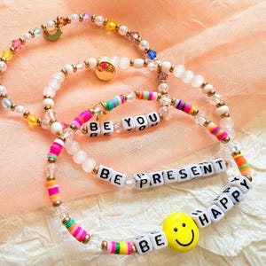 Personalized Name Beaded  Bracelet – Handmade Self Care Bracelet,Girls Trip Gift,Kids Name Bracelet,Friendship Bracelet Bulk Bracelet