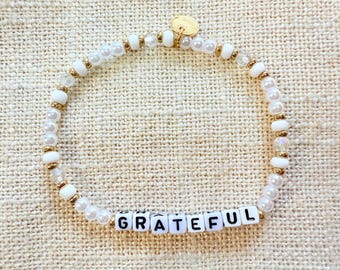 Personalized Beaded Name Bracelet - Custom Gemstone Jewelry Gift for Friends, Girls Trip, Teachers
